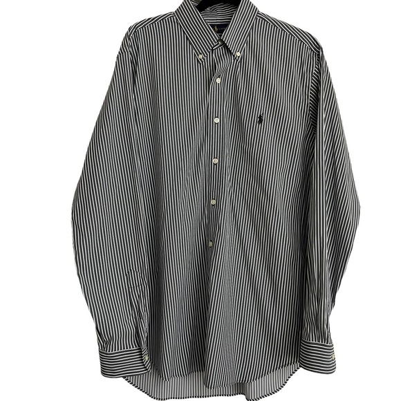 Ralph Lauren blue label classic fit performance gray button-up long sleeve shirt - Picture 1 of 11